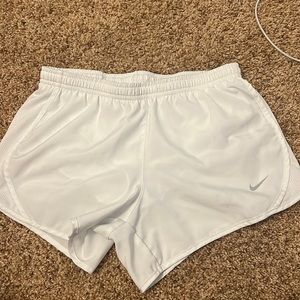 Girls White Nike Shorts